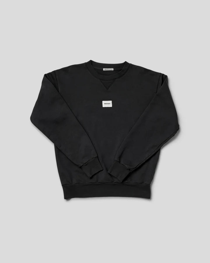 Fingercrossed #Crew Neck Classic Logo ブラック | プレミアムトレーナー | 倫理的なラグジュアリーと快適さ