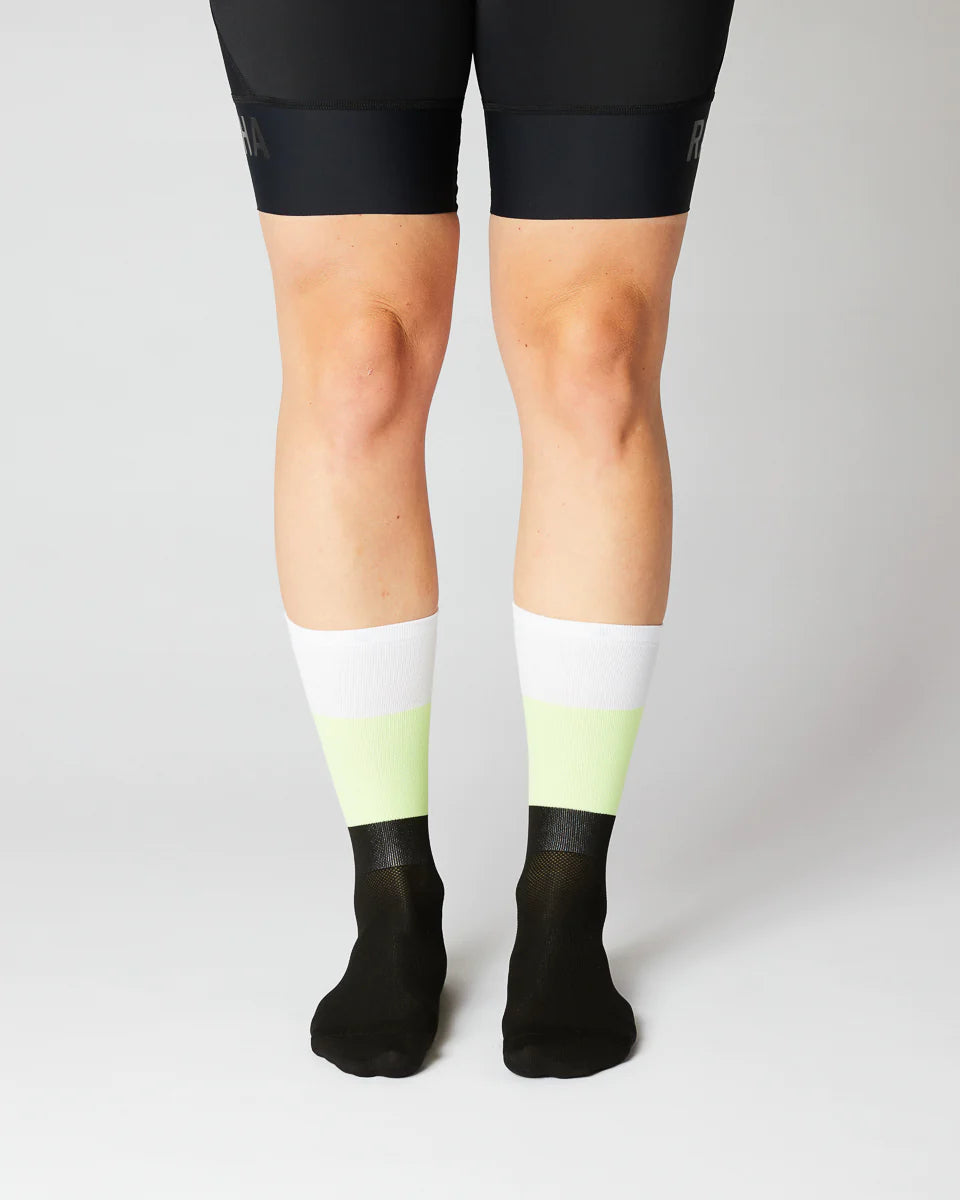 Fingerscrossed サイクルソックス #11_06 Block White Neon | CYCLISM