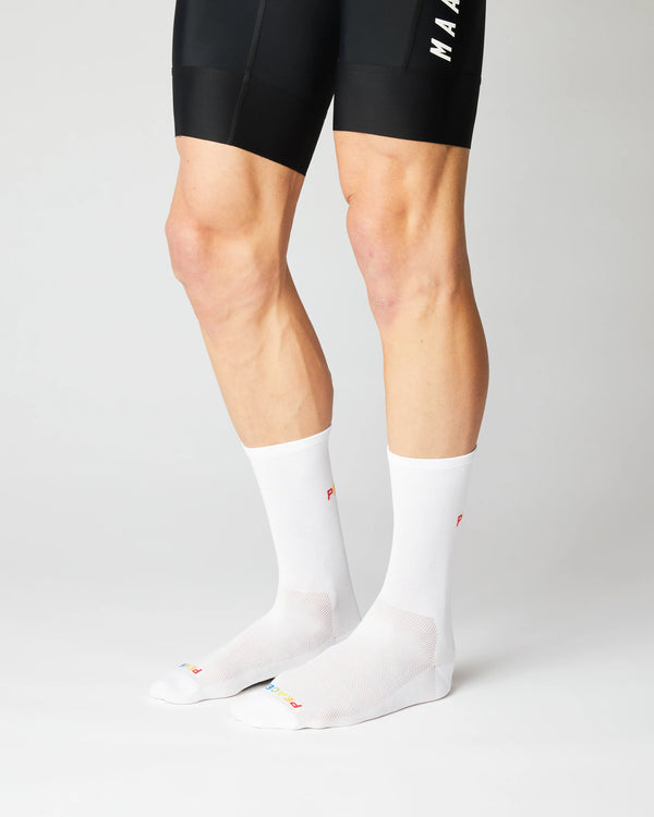 Fingerscrossed Cycling Socks #Rolling Harmony White | CYCLISM