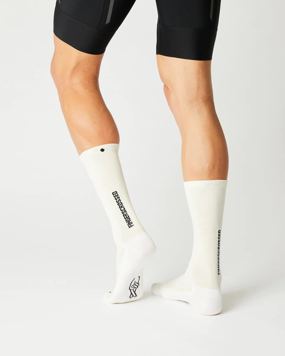 Fingerscrossed サイクルソックス #Light Merino Silk Creme White | CYCLISM