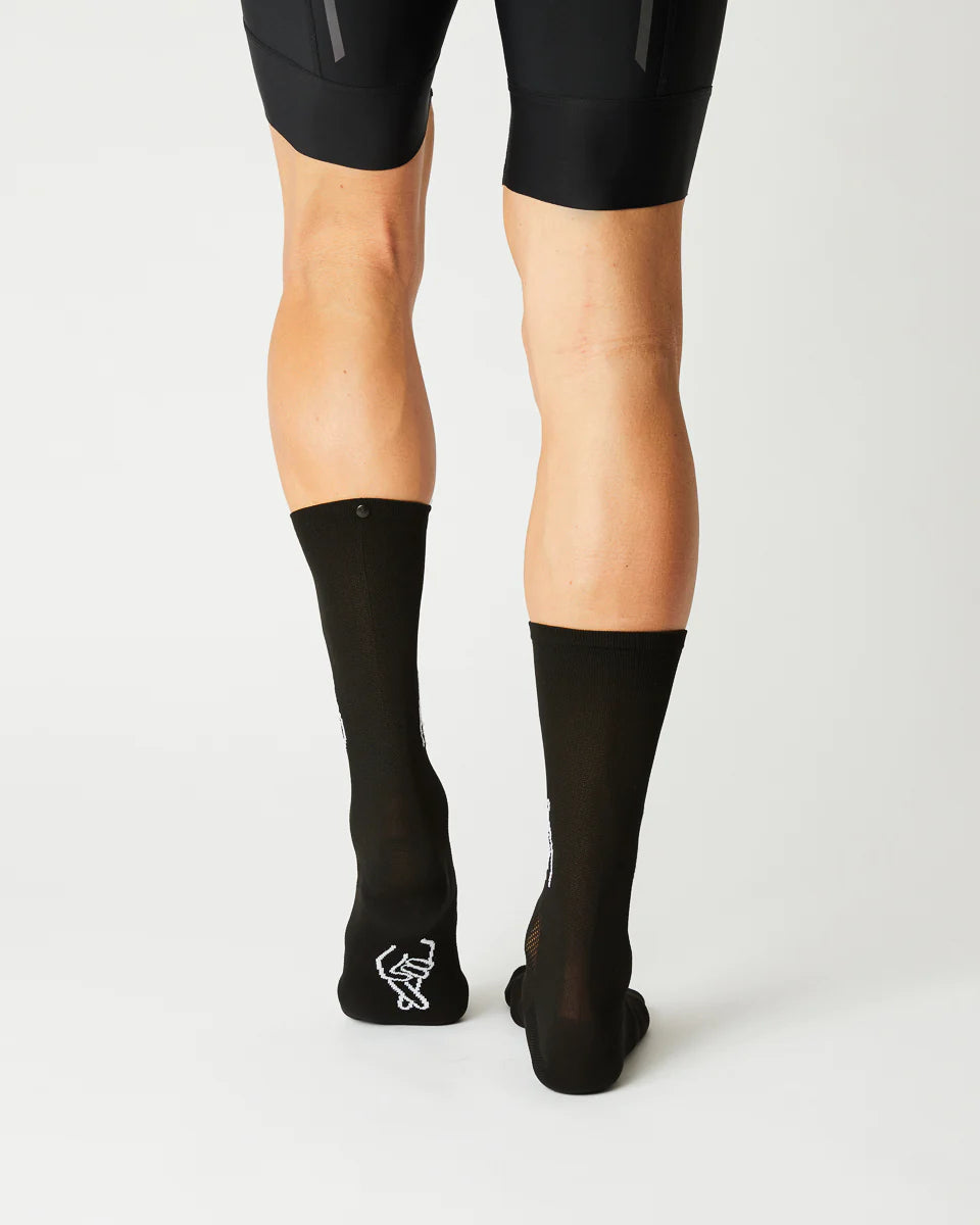 Fingerscrossed サイクルソックス #13_02 Logo Black | CYCLISM