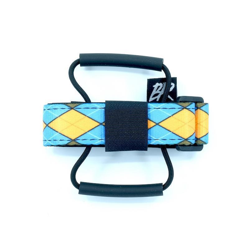 Backcountry Research Camrat Argyle Gold Blue ロードバイクサドルストラップ | CYCLISM