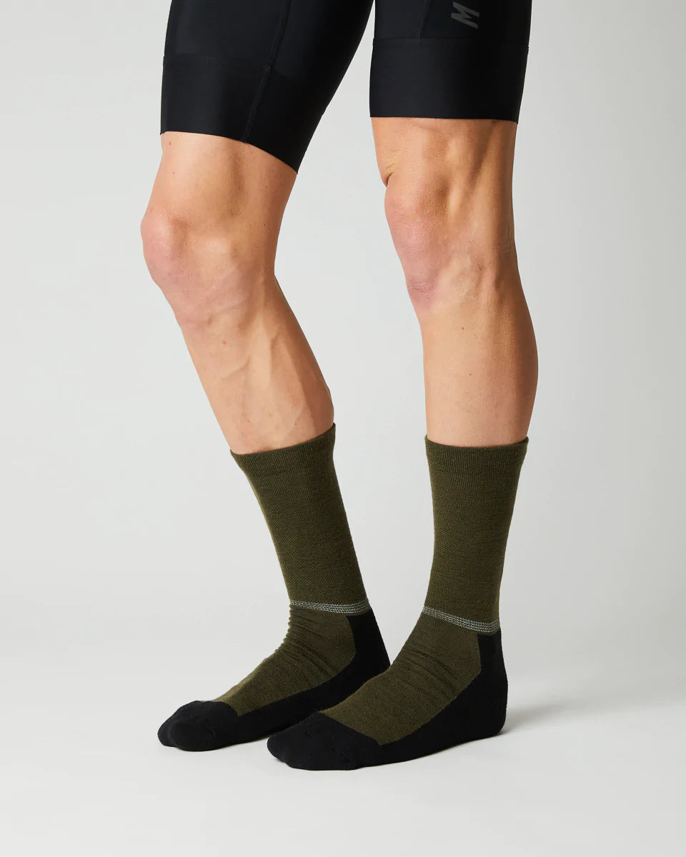 Fingerscrossed #Merino Winter Olive サイクルソックス  | CYCLISM