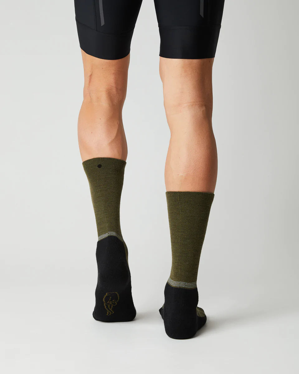 Fingerscrossed #Merino Winter Olive サイクルソックス  | CYCLISM